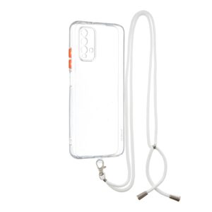 Θήκη Xiaomi Redmi 9T Διάφανη με Λουράκι Transparent PC+TPU Phone Case with Contrast Color Button & Neck Lanyard Transparent