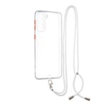 Θήκη Samsung Galaxy S21 Plus 5G Διάφανη με Λουράκι Transparent PC+TPU Phone Case with Contrast Color Button & Neck Lanyard
