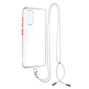 Θήκη Samsung Galaxy S20 Διάφανη με Λουράκι Transparent PC+TPU Phone Case with Contrast Color Button & Neck Lanyard Transparent
