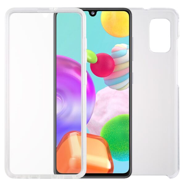 Θήκη Samsung Galaxy A41 Διάφανη 360 Full Cover PC+TPU Ultra-Thin Double-Sided All-Inclusive Transparent Case