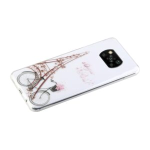 Θήκη Xiaomi Poco X3 NFC / X3 Pro Σιλικόνης Πύργος - Ποδήλατο Coloured Drawing Pattern Transparent TPU Protective Case Tower