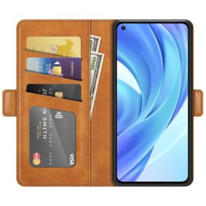 Θήκη Xiaomi Mi 11 Lite 4G / Mi 11 Lite 5G Βιβλίο Κίτρινο Dual-side Magnetic Buckle Horizontal Flip Case Yellow