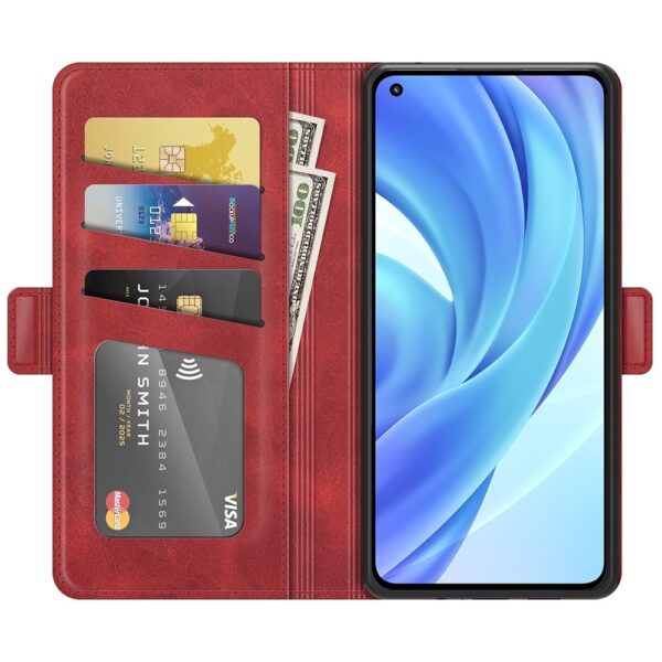 Θήκη Xiaomi Mi 11 Lite 4G / Mi 11 Lite 5G Βιβλίο Κόκκινο Dual-side Magnetic Buckle Horizontal Flip Case Red