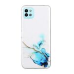 Θήκη Samsung Galaxy A22 5G Σιλικόνης Μάρμαρο Μπλε Hollow Marble Pattern TPU Precise Hole Protective Case Blue