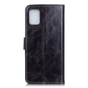 Θήκη Xiaomi Redmi Note 10 4G / Note 10S / Poco M5s Βιβλίο Μαύρο Retro Crazy Horse Texture Horizontal Flip Case Black