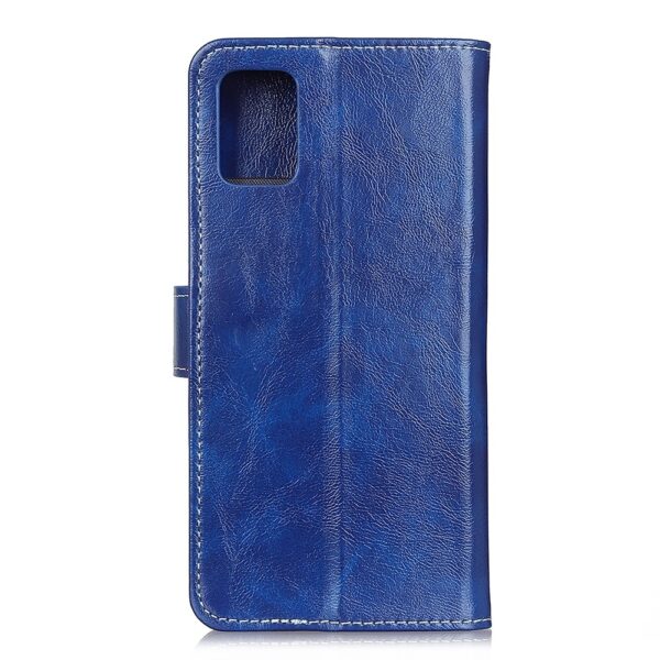 Θήκη Xiaomi Redmi Note 10 4G / Note 10S / Poco M5s Βιβλίο Μπλε Retro Crazy Horse Texture Horizontal Flip Case Blue