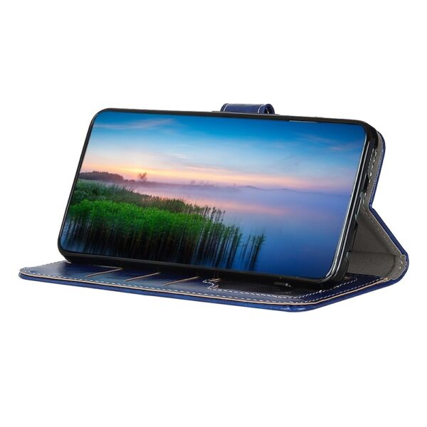 Θήκη Xiaomi Redmi Note 10 4G / Note 10S / Poco M5s Βιβλίο Μπλε Retro Crazy Horse Texture Horizontal Flip Case Blue