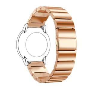 Λουράκι Huawei Watch GT 2e / GT 2 46mm Ροζ - Χρυσό 22mm A Flat Buckle Stainless Steel Strap Rose - Gold