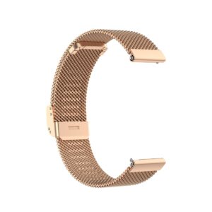 Λουράκι Huawei GT / GT 2 46mm / Galaxy Watch 46mm / Fossil Fossil Gen 5 Carlyle Ροζ - Χρυσό Stainless Steel Mesh Wrist Strap