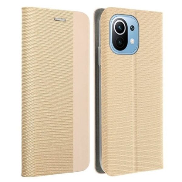 Vennus Xiaomi Mi 11 Lite 4G / Mi 11 Lite 5G Sensitive Θήκη Βιβλίο - Gold