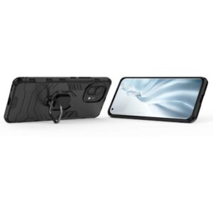 Σκληρή Θήκη Xiaomi Mi 11 Μαύρη Με Σταντ Shockproof PC + TPU Protective Case with Magnetic Ring Holder Black