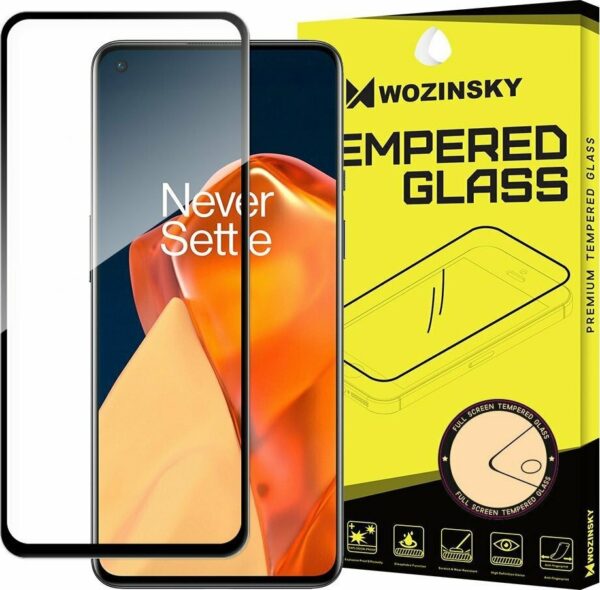 OnePlus 9 Προστατευτικό Τζαμάκι Μαύρο Wozinsky Full Glue Full Screen Tempered Glass Black