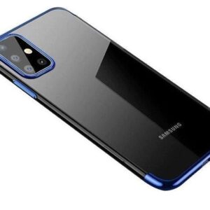 Forcell Samsung Galaxy A72 4G / A72 5G Electroplating Frame Cover Θήκη Σιλικόνης - Blue