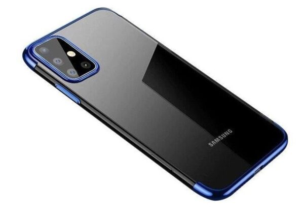 Forcell Samsung Galaxy A72 4G / A72 5G Electroplating Frame Cover Θήκη Σιλικόνης - Blue