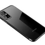 Forcell Samsung Galaxy A72 4G / A72 5G Electroplating Frame Cover Θήκη Σιλικόνης Διάφανη - Black