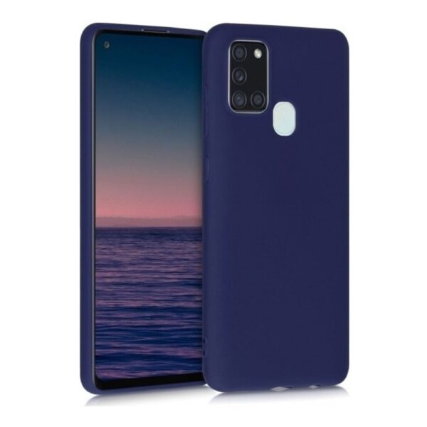 Forcell Samsung Galaxy A21s Matte Θήκη Σιλικόνης - Blue