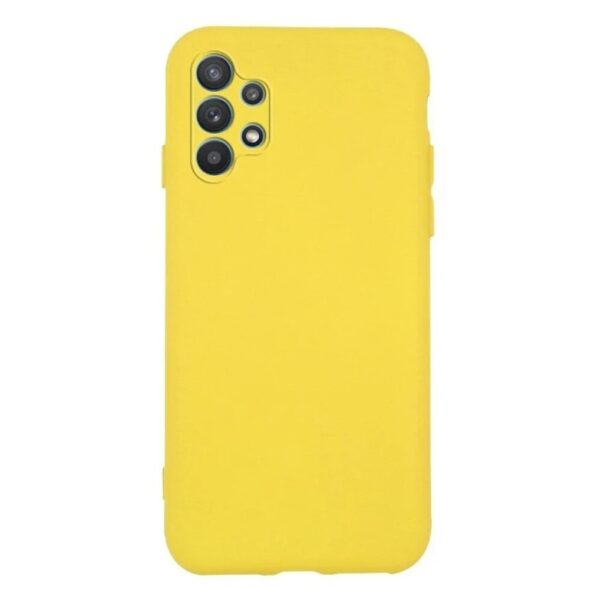 Forcell Samsung Galaxy A32 4G Slim Fit Liquid Θήκη Σιλικόνης - Yellow