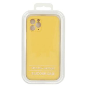 Θήκη iPhone 11 Pro Σιλικόνης Κίτρινη Vennus Real Smooth Silicone Case Yellow