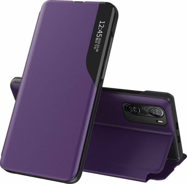 thiki-xiaomi-poco-f3-mi-11i-eco-leather-view-case-purple thiki-xiaomi-poco-f3-mi-11i-eco-leather-view-case-purple