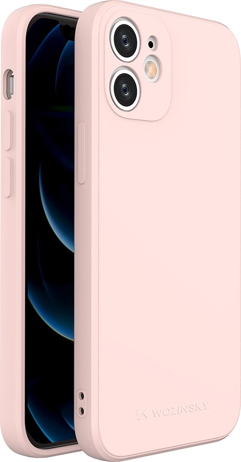Θήκη iPhone 12 mini Σιλικόνης Ροζ Wozinsky Color Case Silicone Flexible Durable Case Pink