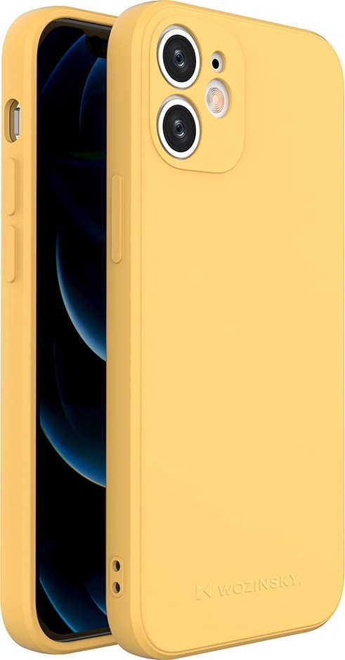 Θήκη iPhone 12 mini Σιλικόνης Κίτρινη Wozinsky Color Case Silicone Flexible Durable Case Yellow