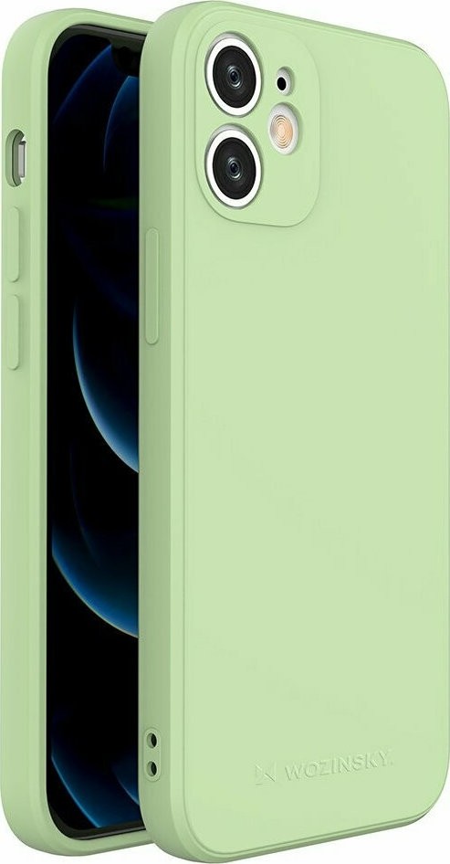 Θήκη iPhone 12 mini Σιλικόνης Πράσινη Wozinsky Color Case Silicone Flexible Durable Case Green