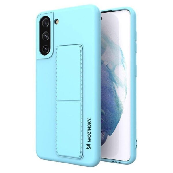 Wozinsky Samsung Galaxy S21 5G Kickstand Flexible Cover With Stand Θήκη Σιλικόνης - Sky Blue