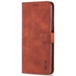 AZNS Xiaomi Poco F3 / Mi 11i Sheepskin Texture Horizontal Flip Θήκη Βιβλίο - Brown