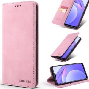 TAOKKIM Xiaomi Poco F3 / Mi 11i Retro Matte Θήκη Βιβλίο - Pink