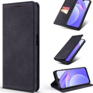 TAOKKIM Xiaomi Poco F3 / Mi 11i Retro Matte Θήκη Βιβλίο - Black