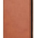 iPhone XR Θήκη Βιβλίο Καφέ Dermis Texture PU Horizontal Flip Leather Case Brown