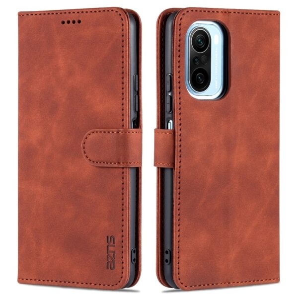 Θήκη Xiaomi Poco F3 / Mi 11i Βιβλίο Καφέ AZNS Sheepskin Texture Horizontal Flip Case Brown