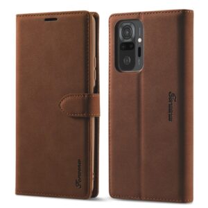 Θήκη Xiaomi Mi 11i / Poco F3 Βιβλίο Καφέ Forwenw F1 Series Matte Strong Magnetism Horizontal Flip Case Brown