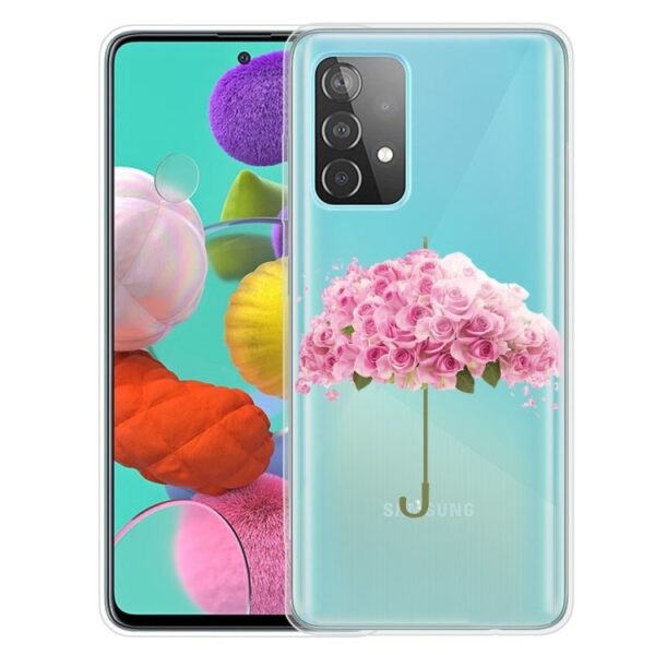 Θήκη Samsung Galaxy A52 4G / A52 5G / A52s Σιλικόνης Ομπρέλα Shockproof Painted TPU Protective Case Flower Umbrella