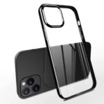 Θήκη iPhone 12 Pro Max Διάφανη Με Μαύρο Περίγραμμα X-level Original Electroplating Ultra-slim TPU Protective Case Black