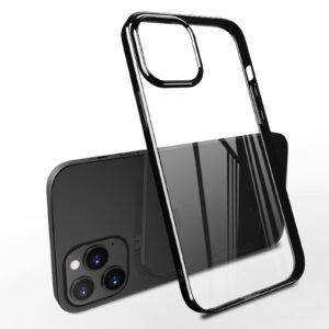 Θήκη iPhone 12 Pro Max Διάφανη Με Μαύρο Περίγραμμα X-level Original Electroplating Ultra-slim TPU Protective Case Black