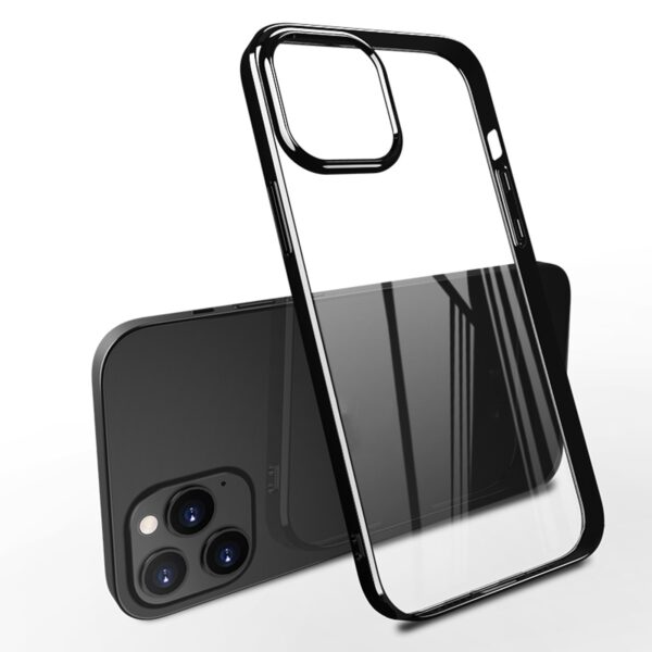 Θήκη iPhone 12 Pro Max Διάφανη Με Μαύρο Περίγραμμα X-level Original Electroplating Ultra-slim TPU Protective Case Black Θήκη iPhone 12 Pro Max Διάφανη Με Μαύρο Περίγραμμα X-level Original Electroplating Ultra-slim TPU Protective Case Black
