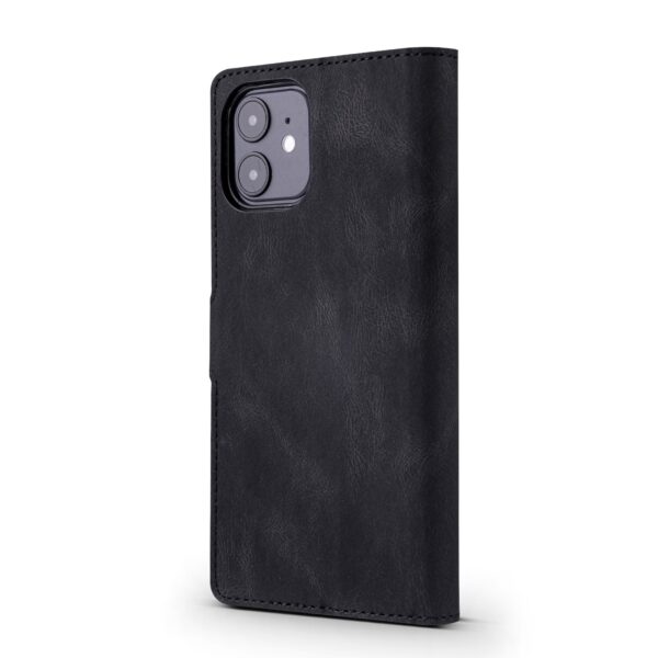 Θήκη iPhone 12 / 12 Pro Βιβλίο Μαύρο TAOKKIM Retro Matte Case with Holder & Card Slots Black