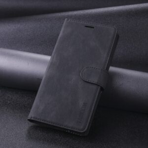 Θήκη iPhone 12 / 12 Pro Βιβλίο Μαύρο TAOKKIM Retro Matte Case with Holder & Card Slots Black