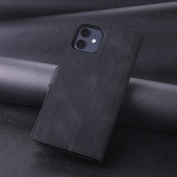 Θήκη iPhone 12 / 12 Pro Βιβλίο Μαύρο TAOKKIM Retro Matte Case with Holder & Card Slots Black