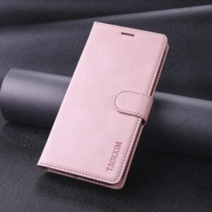 Θήκη iPhone 12 / 12 Pro Βιβλίο Ροζ TAOKKIM Retro Matte Case with Holder & Card Slots Pink