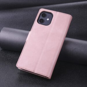 Θήκη iPhone 12 / 12 Pro Βιβλίο Ροζ TAOKKIM Retro Matte Case with Holder & Card Slots Pink