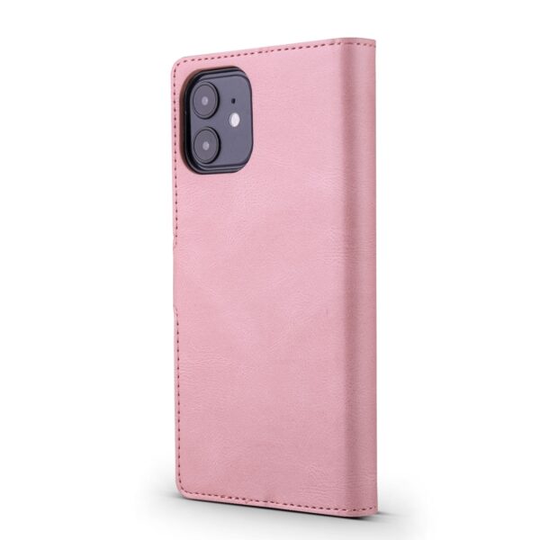 Θήκη iPhone 12 / 12 Pro Βιβλίο Ροζ TAOKKIM Retro Matte Case with Holder & Card Slots Pink