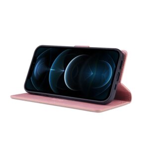 Θήκη iPhone 12 / 12 Pro Βιβλίο Ροζ TAOKKIM Retro Matte Case with Holder & Card Slots Pink
