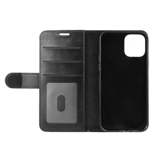 Θήκη Βιβλίο iPhone 12 / 12 Pro Μαύρη R64 Single Fold Horizontal Flip Leather Black