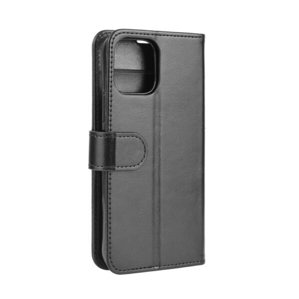 Θήκη Βιβλίο iPhone 12 / 12 Pro Μαύρη R64 Single Fold Horizontal Flip Leather Black