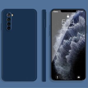 Θήκη Xiaomi Redmi Note 8 / Note 8 2021 Σιλικόνης Μπλε Solid Color Imitation Liquid Silicone Straight Edge Dropproof Blue