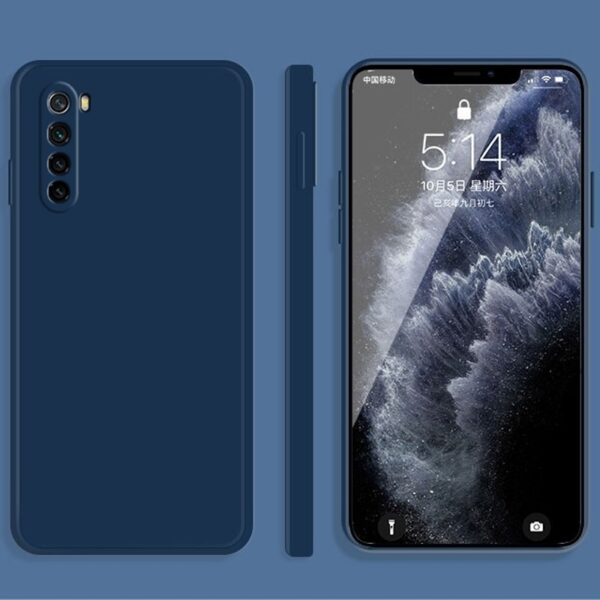 Θήκη Xiaomi Redmi Note 8 / Note 8 2021 Σιλικόνης Μπλε Solid Color Imitation Liquid Silicone Straight Edge Dropproof Blue