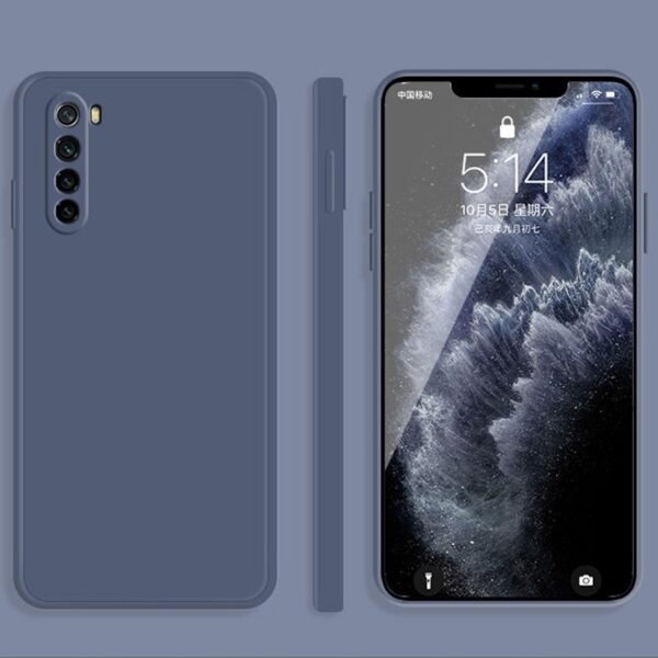 Θήκη Xiaomi Redmi Note 8 / Note 8 2021 Σιλικόνης Γκρι Solid Color Imitation Liquid Silicone Straight Edge Dropproof Grey