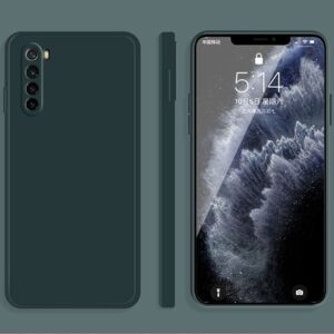 Θήκη Xiaomi Redmi Note 8 / Note 8 2021 Σιλικόνης Σκούρο Πράσινη Solid Color Imitation Liquid Silicone Straight Edge Dropproof Da